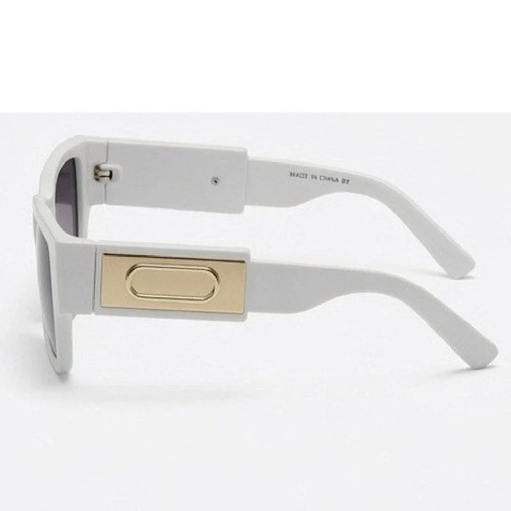 Women White Square Oversized Sunglasses Gradient Lens Chunky Frame Lentes‎ Gafas